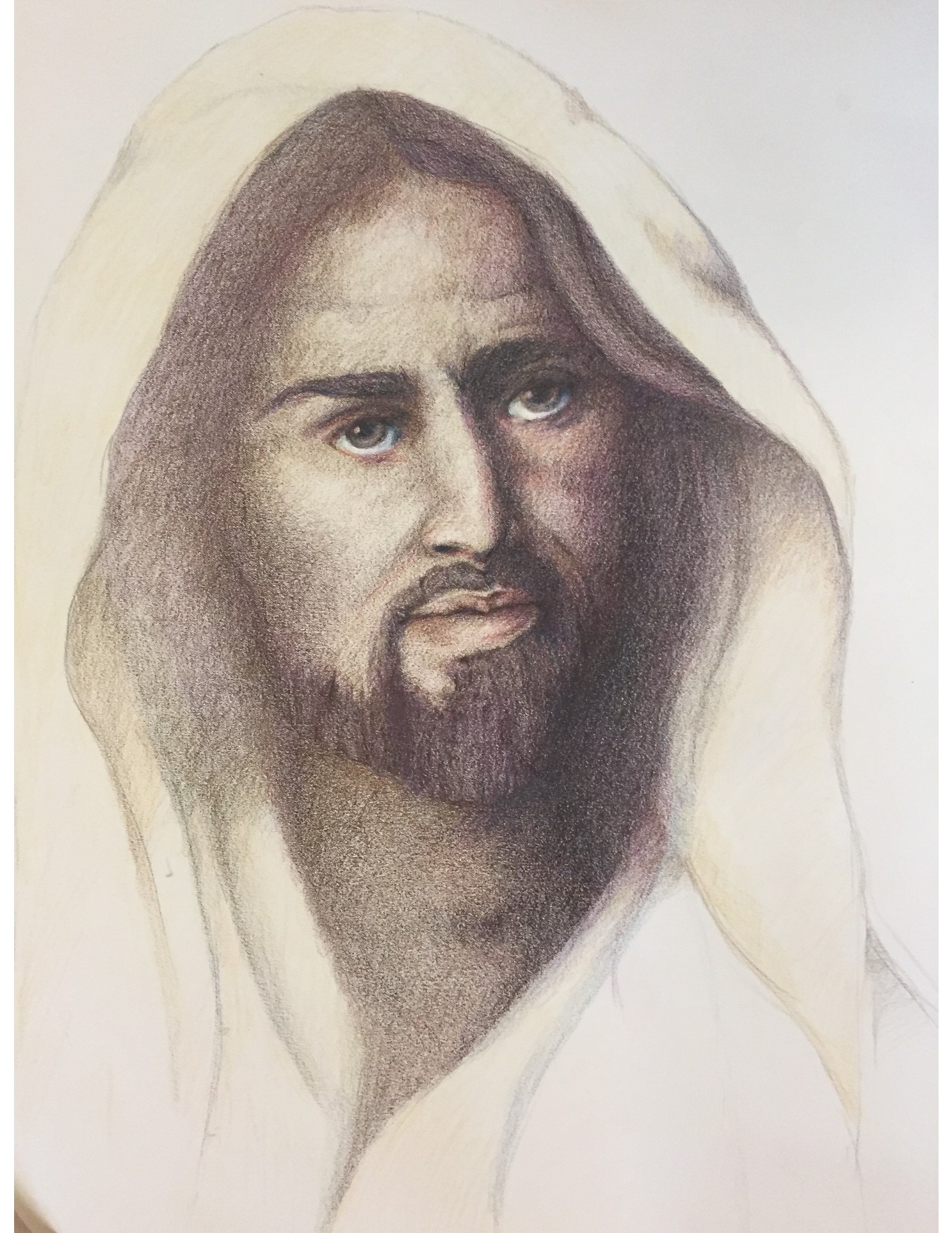 Colored pencil portrait drawing